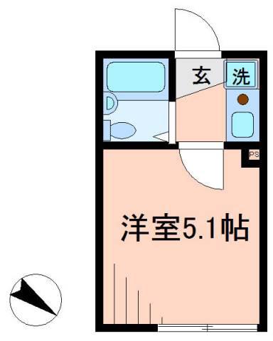 シャンテ京島(1K/1階)の間取り写真