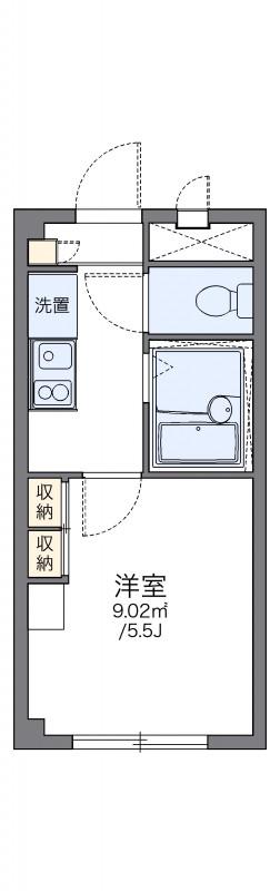 レオパレスアサマ(1K/2階)の間取り写真