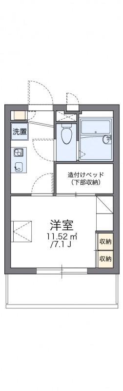 レオパレスリベール(1K/4階)の間取り写真