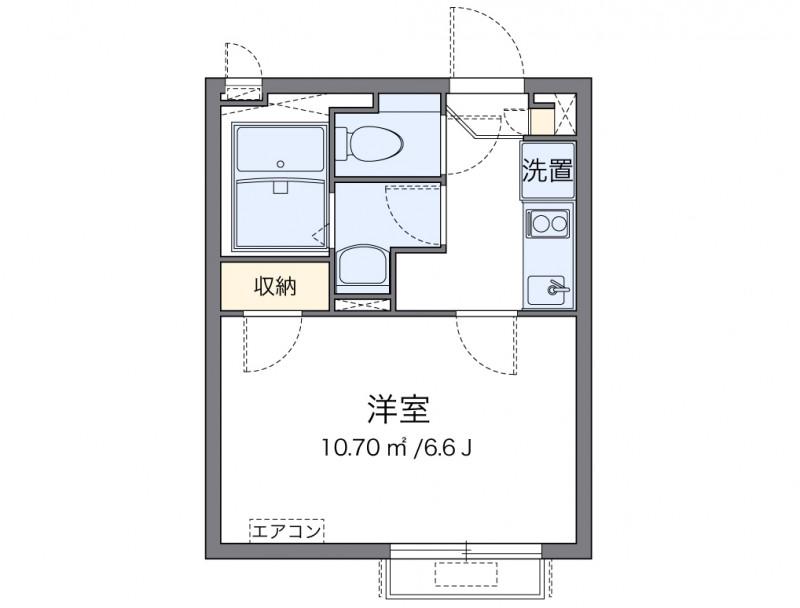 クレイノ志賀屋(1K/3階)の間取り写真