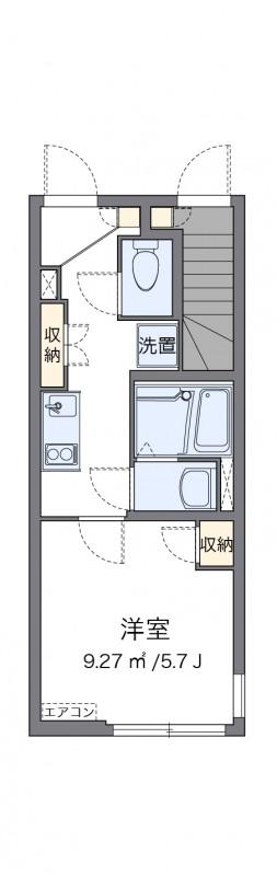クレイノ葵芳 2号館(1K/1階)の間取り写真