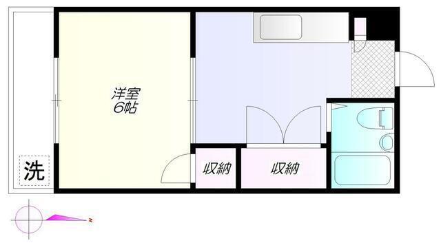 アメニティ千川(1K/2階)の間取り写真
