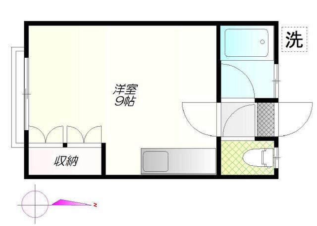 第3小野ビル(ワンルーム/2階)の間取り写真