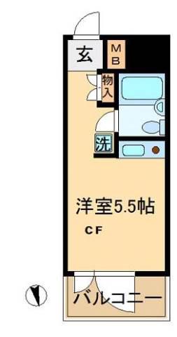 日神パレス東高円寺(ワンルーム/3階)の間取り写真