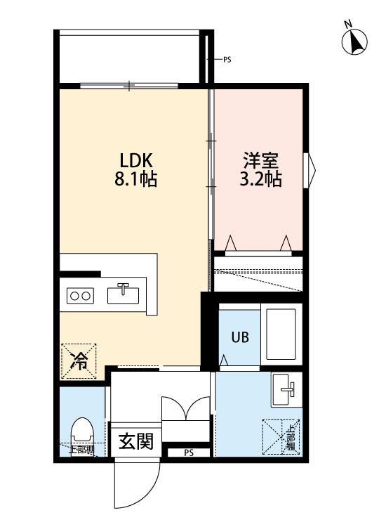 ROBOT HOME 柴又(1LDK/1階)の間取り写真