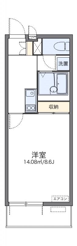 レオネクストゆーとぴあ(1K/4階)の間取り写真
