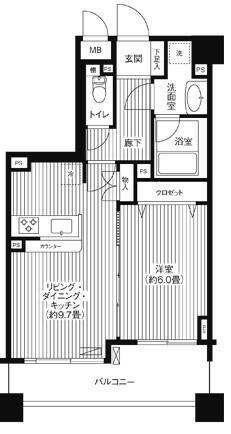 アゼリアヒルハイツ(1LDK/1階)の間取り写真