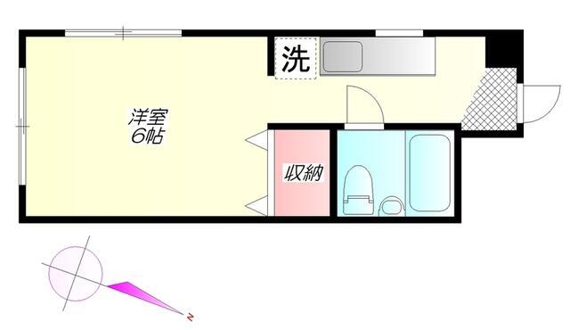サンヒルズ北大塚(ワンルーム/1階)の間取り写真