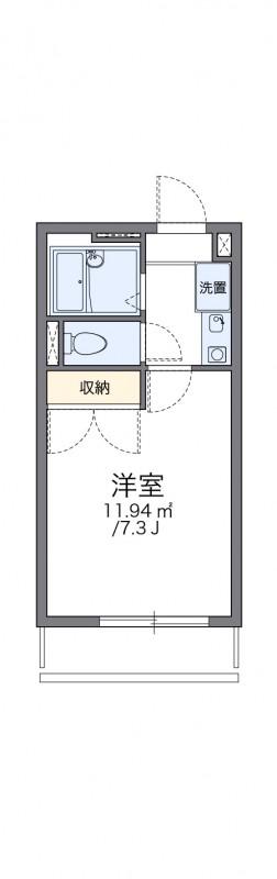 レオパレスASAGAⅠ(1K/3階)の間取り写真