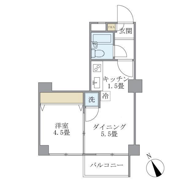 NAKAMEGURO ARKII(1DK/2階)の間取り写真