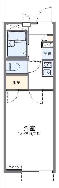 レオパレスプランタンソレイユ(1K/1階)の間取り写真