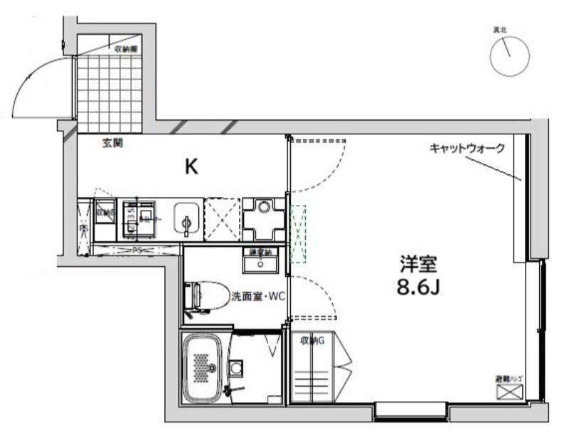 LIFEED CREAL 広尾(1K/3階)の間取り写真