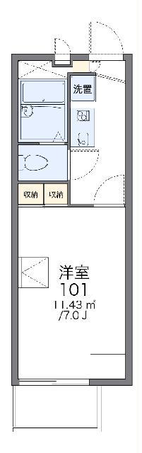 レオパレスエスト久が原(1K/3階)の間取り写真