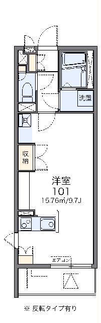 レオネクストアシュ(ワンルーム/2階)の間取り写真