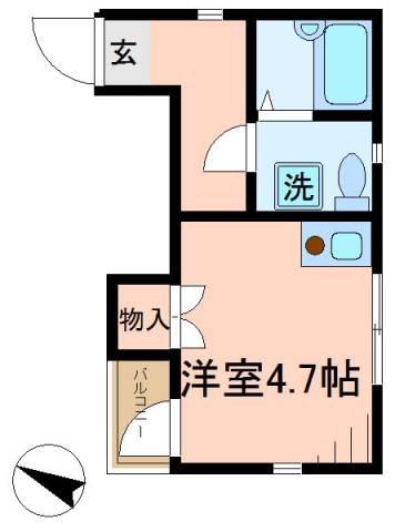 ピノタージュ曳舟(ワンルーム/2階)の間取り写真