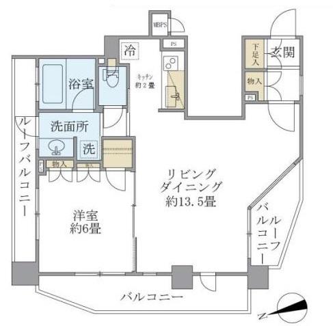 ステージグランデ本郷(1LDK/14階)の間取り写真