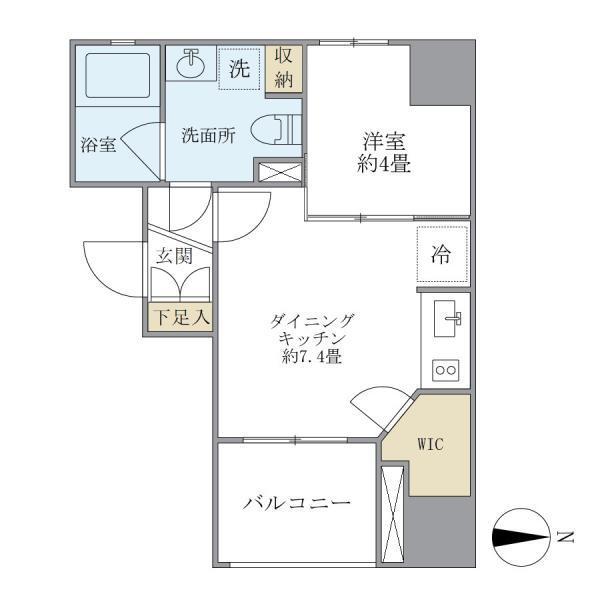 KDXレジデンス神田(1DK/3階)の間取り写真