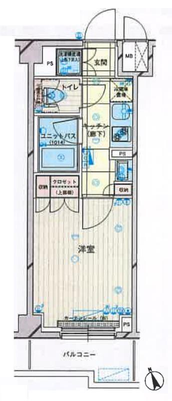 ルーブル仲六郷弐番館(1K/2階)の間取り写真