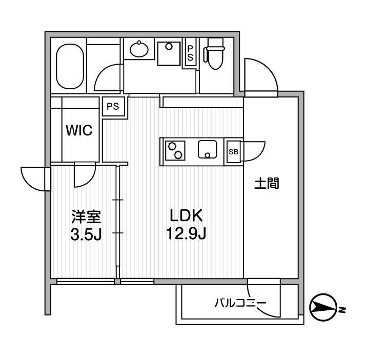 GRANDUO荻窪(1LDK/6階)の間取り写真