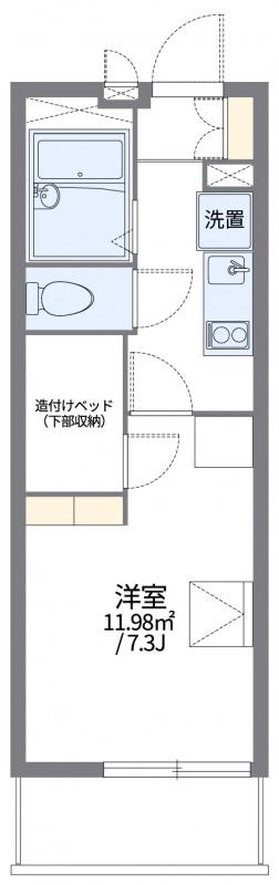レオパレスイーストAGEⅠ(1K/1階)の間取り写真