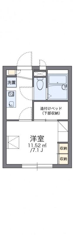 レオパレスシェソワMSK(1K/1階)の間取り写真