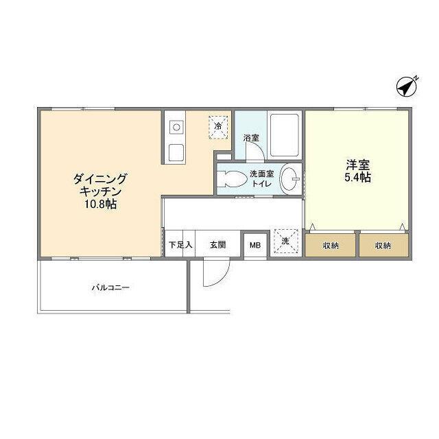 DOPPIO瀬田(1LDK/3階)の間取り写真