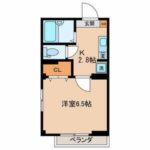 高輪フラット88(1K/2階)の間取り写真