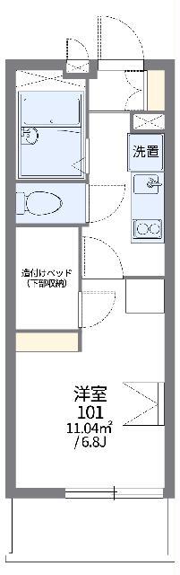 レオパレスKOIZUMIⅡ(1K/1階)の間取り写真