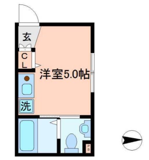 フェリオ押上(ワンルーム/2階)の間取り写真