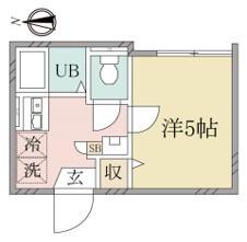 LILAS TERRACE西糀谷(1K/1階)の間取り写真