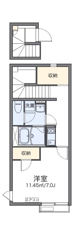 レオネクストミーヤ前野(1K/2階)の間取り写真