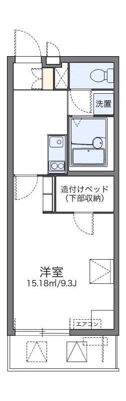 レオパレスソレーユⅢ(1K/3階)の間取り写真
