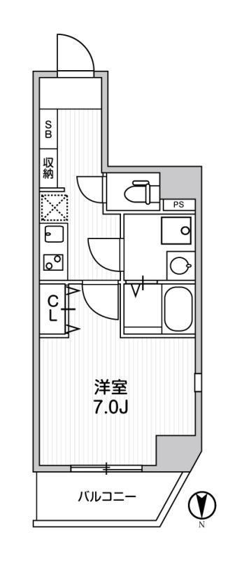 ブラウ本所一丁目(1K/2階)の間取り写真