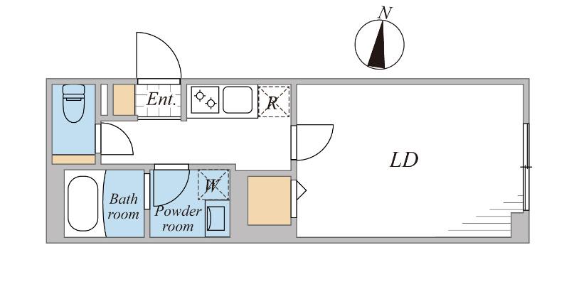 LEGALAND桜新町ANNEX(1K/4階)の間取り写真