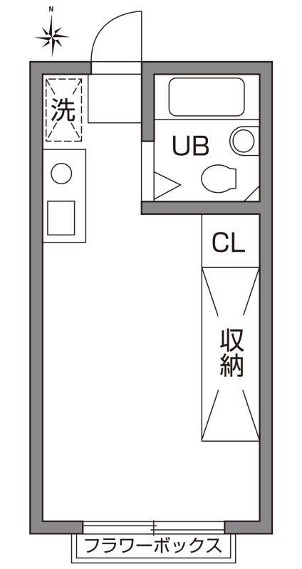 ピア祖師谷(ワンルーム/1階)の間取り写真