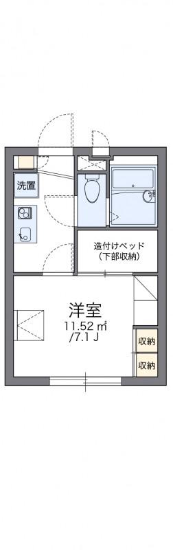 レオパレス豊藤Ⅱ(1K/2階)の間取り写真