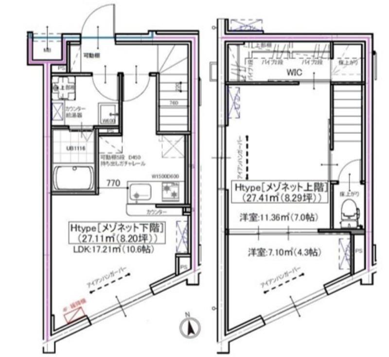 CREAL三軒茶屋(2LDK/4階)の間取り写真