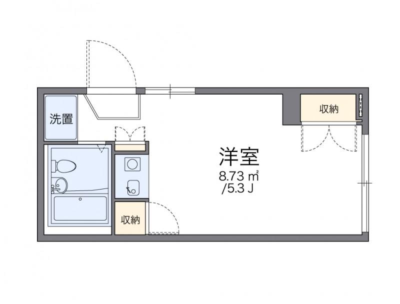 レオパレス新宿A館(1K/1階)の間取り写真