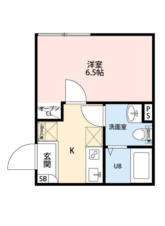 PRIME大崎(1K/2階)の間取り写真
