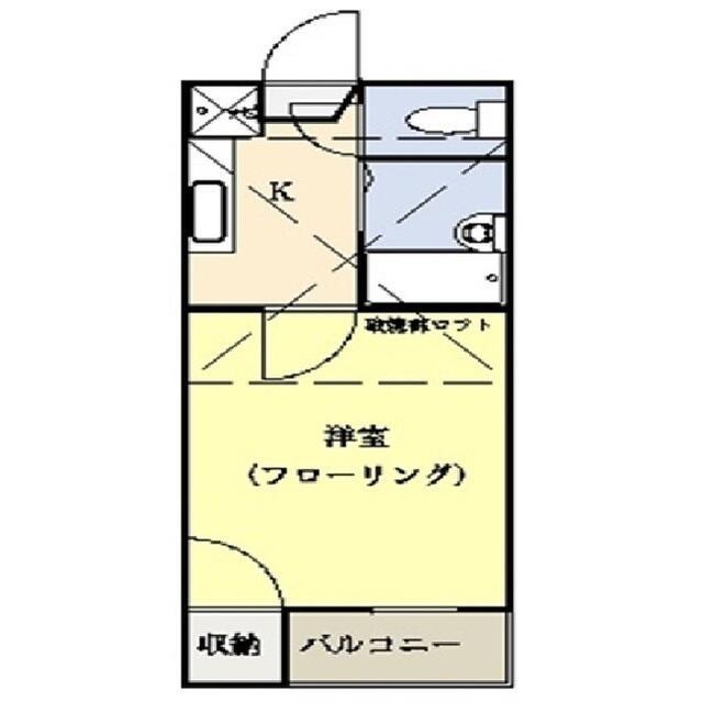 ライゼ立花(1K/1階)の間取り写真
