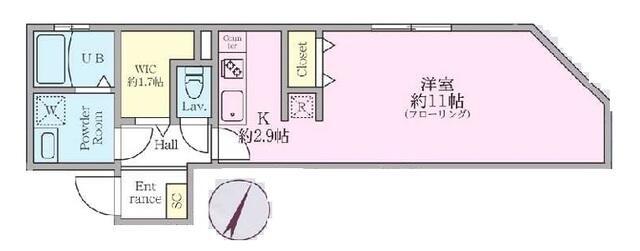 ESPERANZA SHINOZAKI(1K/3階)の間取り写真