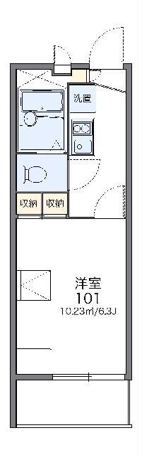 レオパレスボヌール(1K/2階)の間取り写真