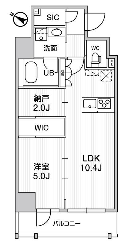 ステージグランデ日本橋人形町(1LDK/3階)の間取り写真