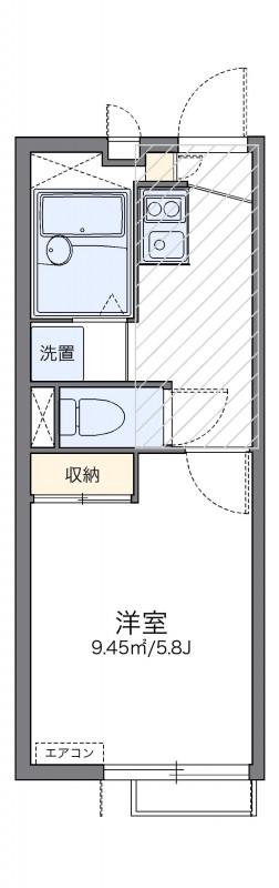 レオパレス鹿浜(1K/3階)の間取り写真