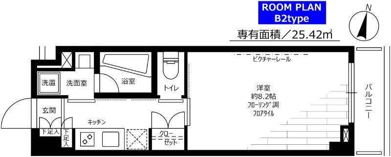 ステージグランデ錦糸町(1K/1階)の間取り写真