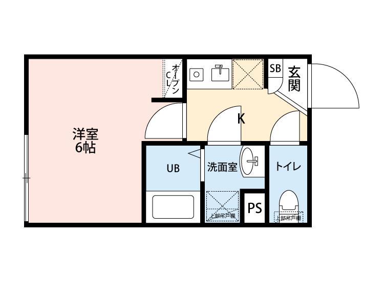 PRIME大崎(1K/1階)の間取り写真