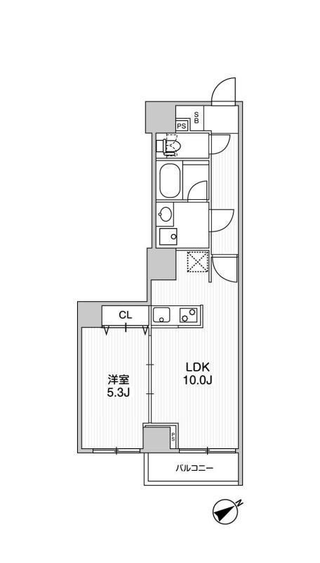 ネオアーバンレジデンス駒込(1LDK/5階)の間取り写真