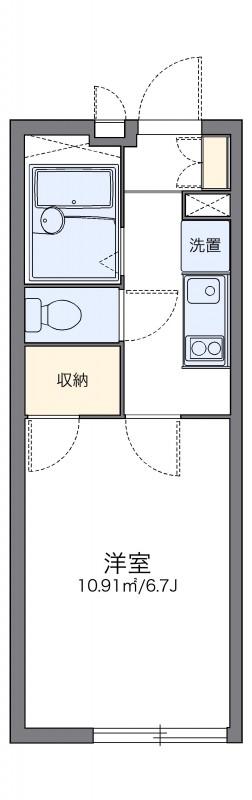 レオパレスクリムゾン矢口(1K/2階)の間取り写真