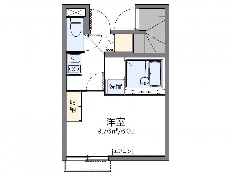 レオネクストラーラ(1K/1階)の間取り写真