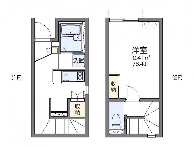 レオネクスト桜丘第3(1K/1階)の間取り写真